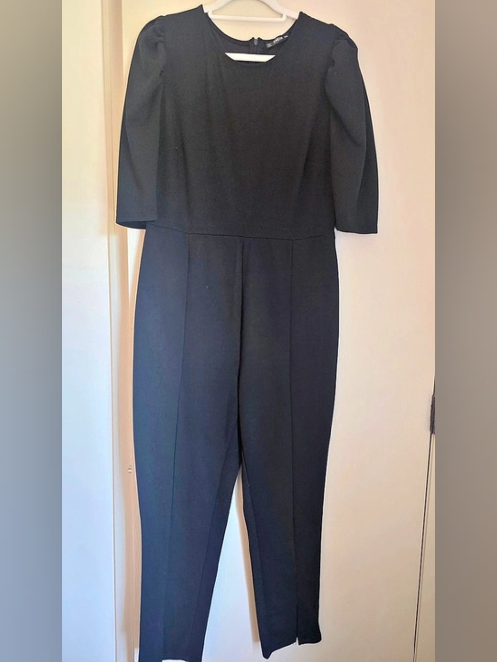 Puff Sleeve Black Jumpsuit NWOT